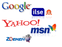 Google Ilse Yahoo MSN Zoeken Live